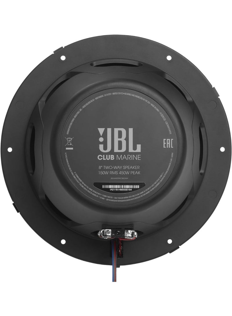 JBL Marine Club 82 8 Inch Marine Coaxial Speakers – Waterproof High Performance Boat Audio System - Image 2