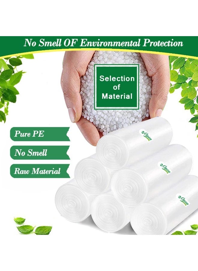 2 Gallon 8 Liters 1000 Counts Strong Trash Bags Garbage Bags, Bathroom Trash Can Bin Liners, Small Plastic Bags for Home Office Kitchen Kitchen, Heavy Duty Garbage Bags (Clear) - Image 4