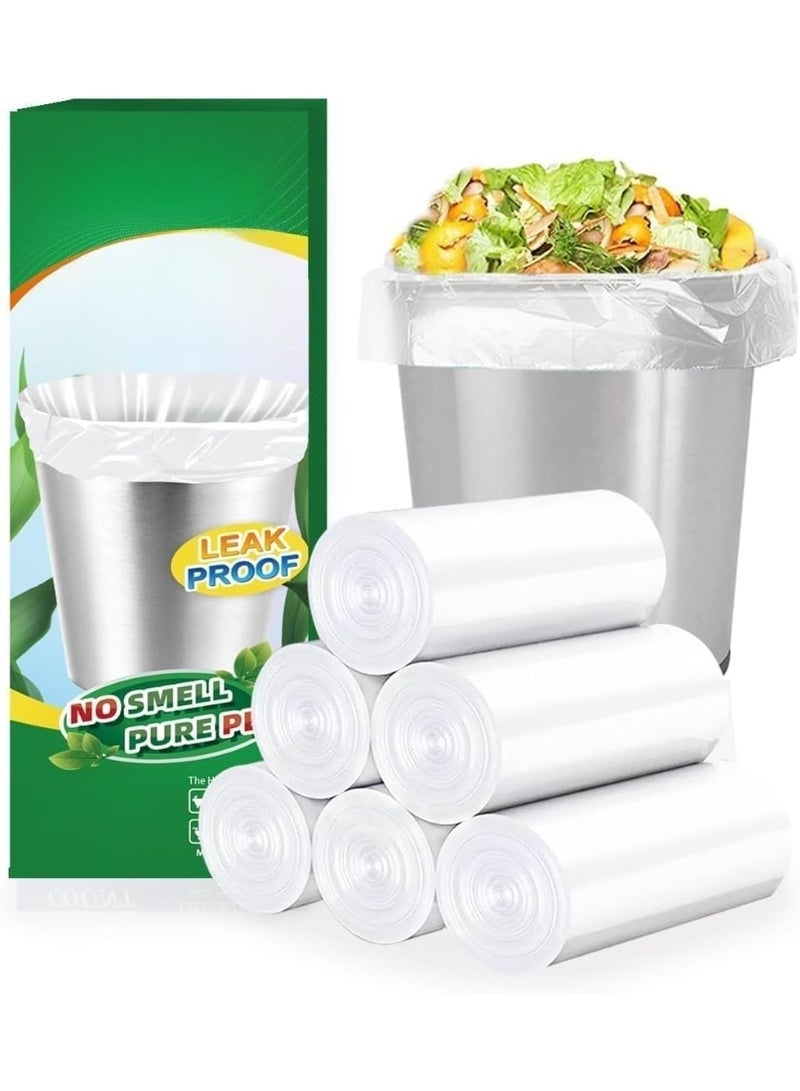 2 Gallon 8 Liters 1000 Counts Strong Trash Bags Garbage Bags, Bathroom Trash Can Bin Liners, Small Plastic Bags for Home Office Kitchen Kitchen, Heavy Duty Garbage Bags (Clear) - Image 1