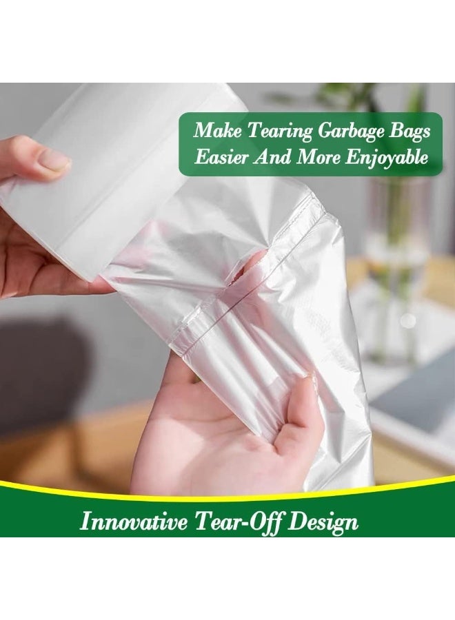2 Gallon 8 Liters 1000 Counts Strong Trash Bags Garbage Bags, Bathroom Trash Can Bin Liners, Small Plastic Bags for Home Office Kitchen Kitchen, Heavy Duty Garbage Bags (Clear) - Image 2