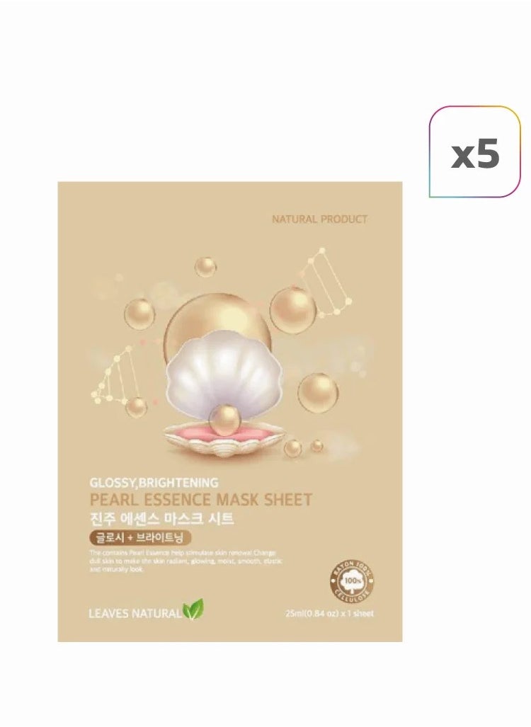 PEARL - Leaves Natural Pearl Essence Mask Glossy Brightening - Image 1