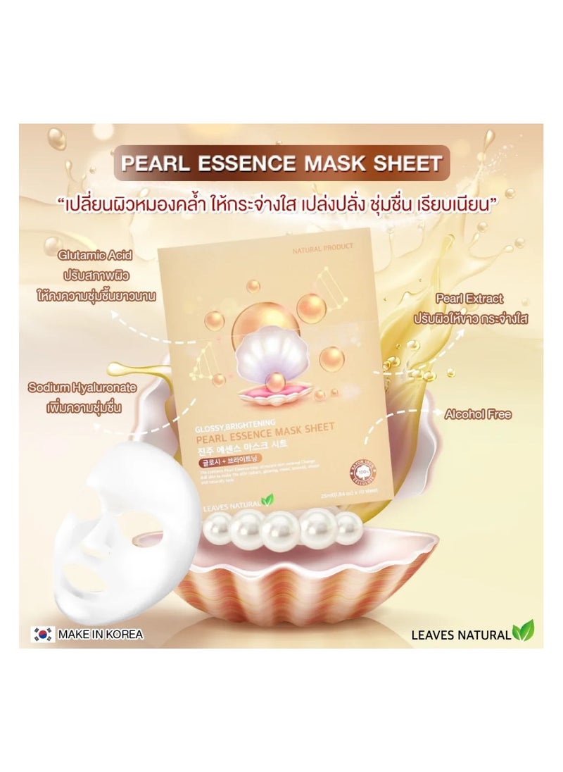 PEARL - Leaves Natural Pearl Essence Mask Glossy Brightening - Image 1
