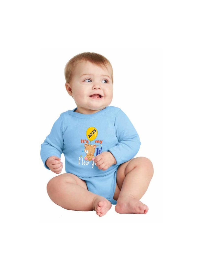 PRINTSHOP4ME My 1st New Year Baby Romper–Soft Cotton Full Sleeve Bodysuits For Newborns,Infants And Toddlers– Unisex Baby Onesies For Boys And Girls-Baby Romper For New Year - Image 2