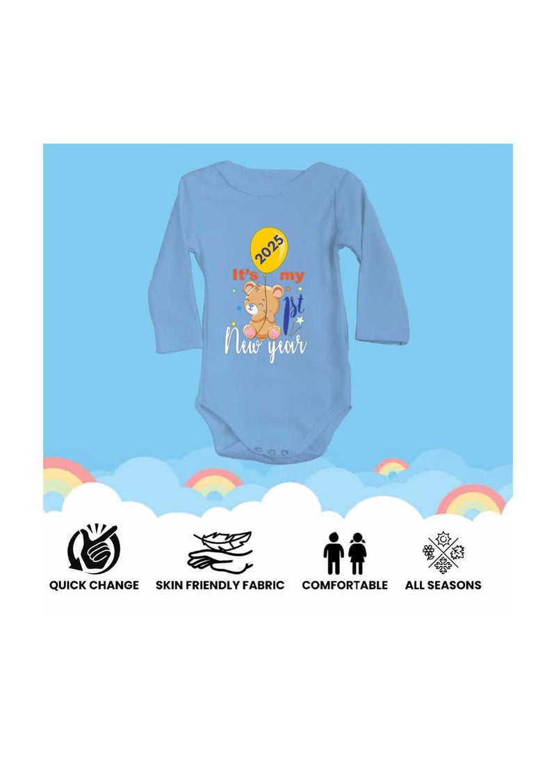 PRINTSHOP4ME My 1st New Year Baby Romper–Soft Cotton Full Sleeve Bodysuits For Newborns,Infants And Toddlers– Unisex Baby Onesies For Boys And Girls-Baby Romper For New Year - Image 5