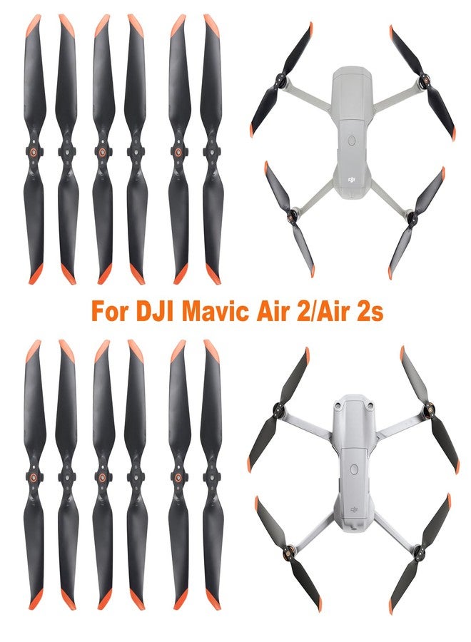 CQT (12Pcs) Air 2 S 2s Propellers Blades + Propeller Holder Strap Compatible with DJI Air 2s / Mavic Air 2 Props Propeller Wings Replacement Accessories Low-Noise and Quick-Release Props - Image 2