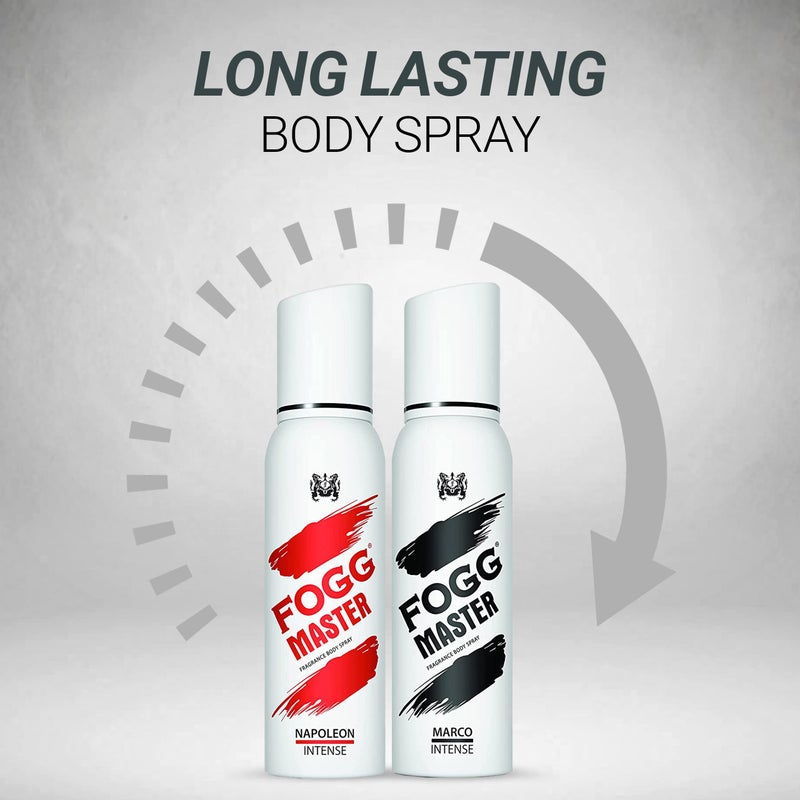 FOGG Master Fragrance Body Spray, Intense For Unisex, Pack Of 2 (Marco + Napoleon) 240ml - Multiple - Image 5