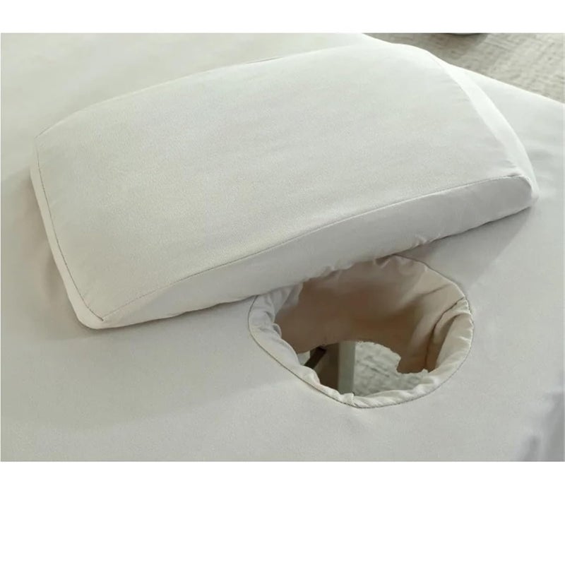 Massage Table Skirt Solid Bed Skirt for Beauty Salon, Massage Table Sheet, Cover, SPA Full with Hole(WHITE,170x280cm bedskirt) - Image 2