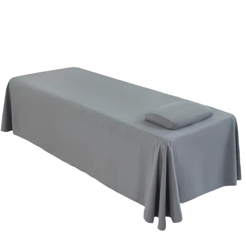 Massage Table Skirt Solid Bed Skirt for Beauty Salon, Massage Table Sheet, Cover, SPA Full with Hole(WHITE,170x280cm bedskirt) - Image 3