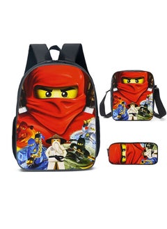 Popular Phantom Ninja Backpack Ninjago Student School Bag Cartoon Anime Double-Shoulder Backpack Crossbody Bag Pen