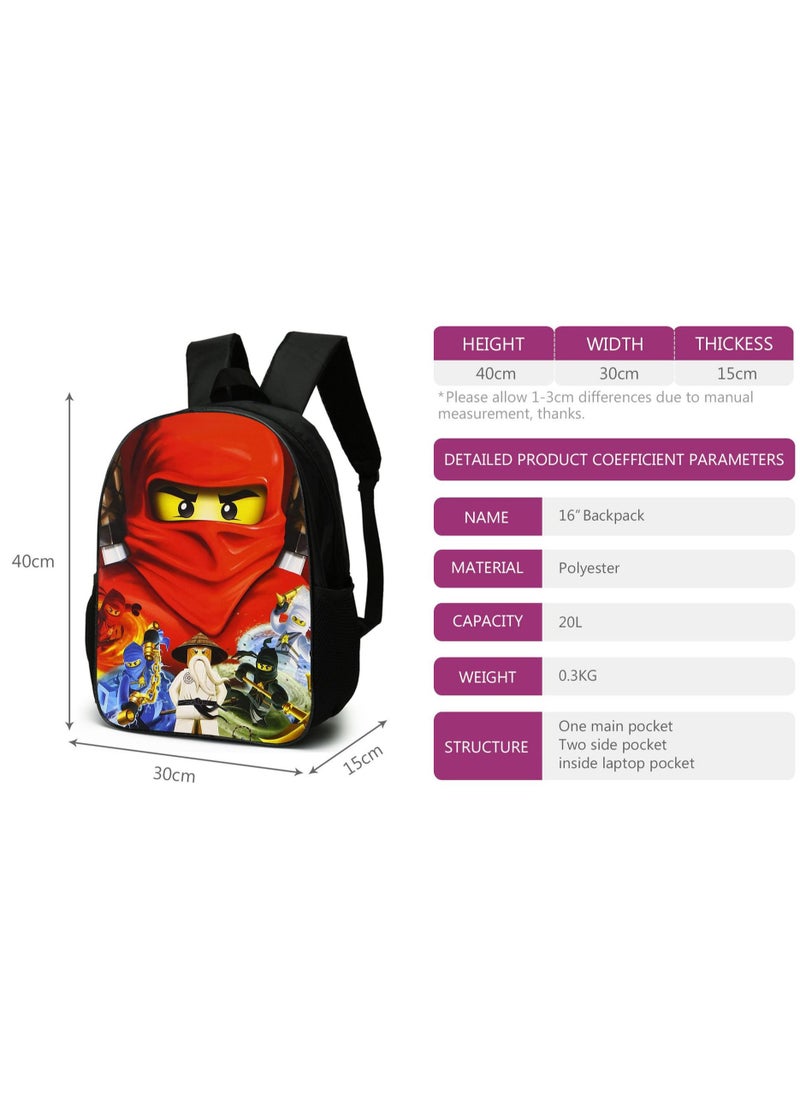 General - Popular Phantom Ninja Backpack Ninjago Student School Bag Cartoon Anime Double-Shoulder Backpack Crossbody Bag Pen - Image 1