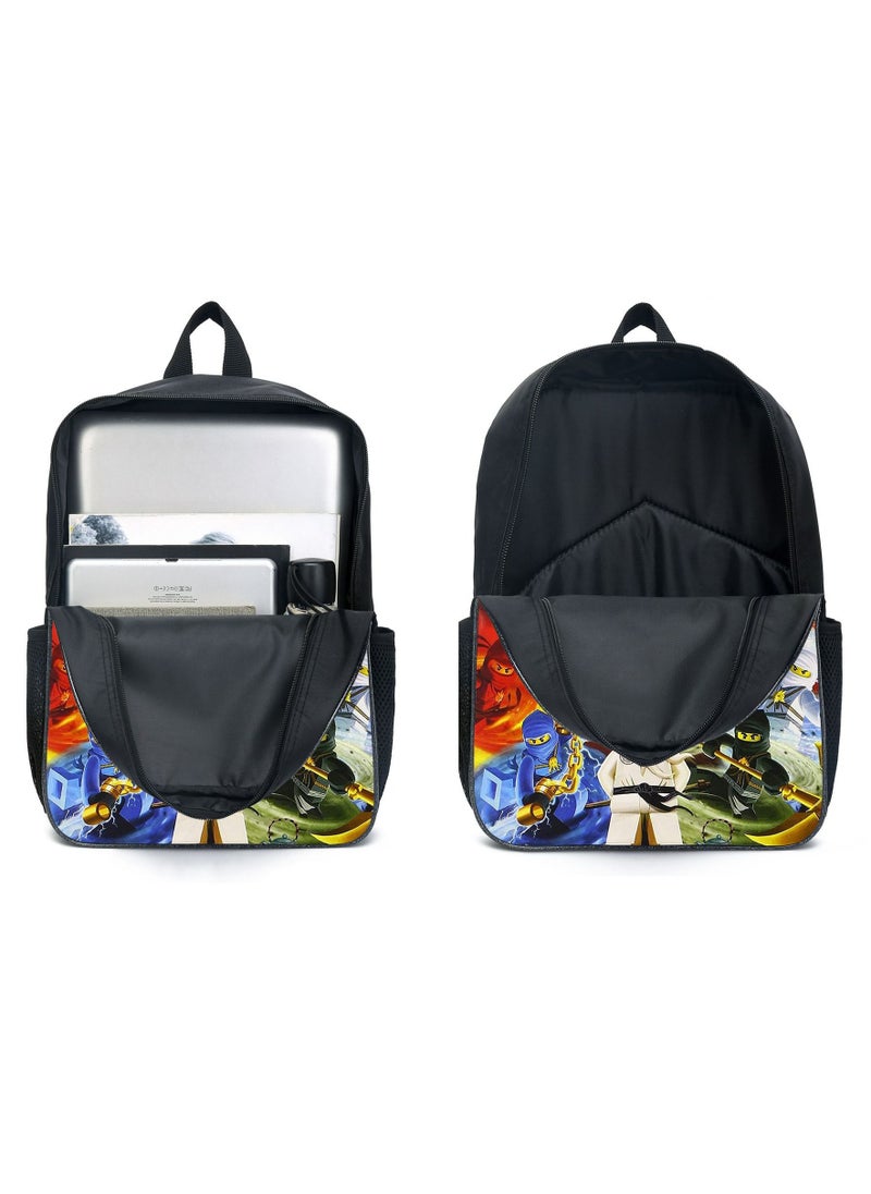 General - Popular Phantom Ninja Backpack Ninjago Student School Bag Cartoon Anime Double-Shoulder Backpack Crossbody Bag Pen - Image 1