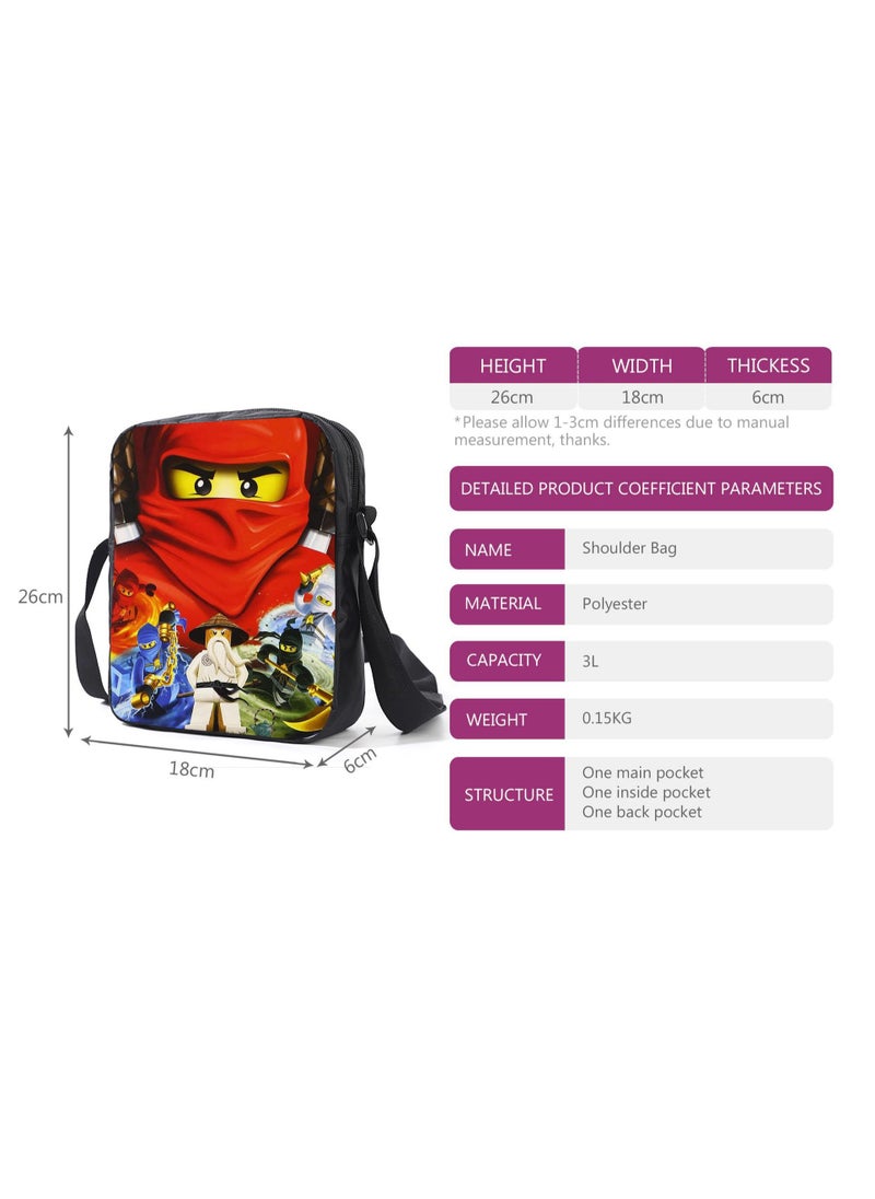 General - Popular Phantom Ninja Backpack Ninjago Student School Bag Cartoon Anime Double-Shoulder Backpack Crossbody Bag Pen - Image 1