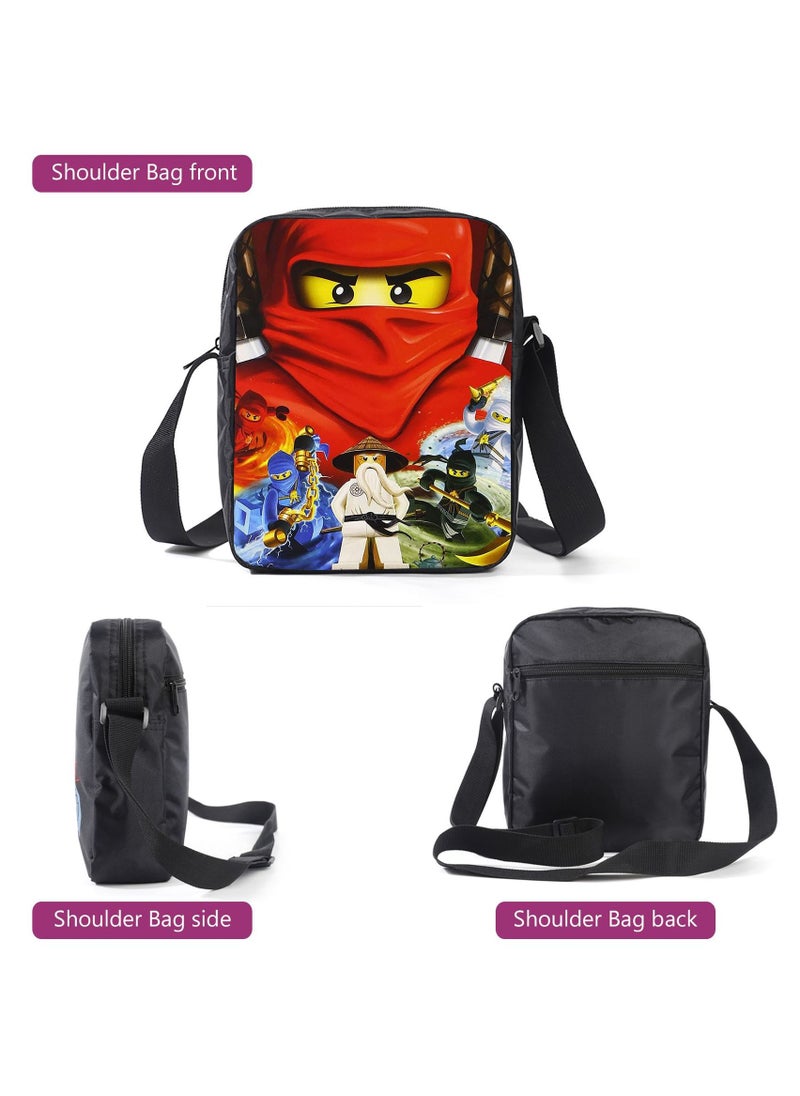 General - Popular Phantom Ninja Backpack Ninjago Student School Bag Cartoon Anime Double-Shoulder Backpack Crossbody Bag Pen - Image 1