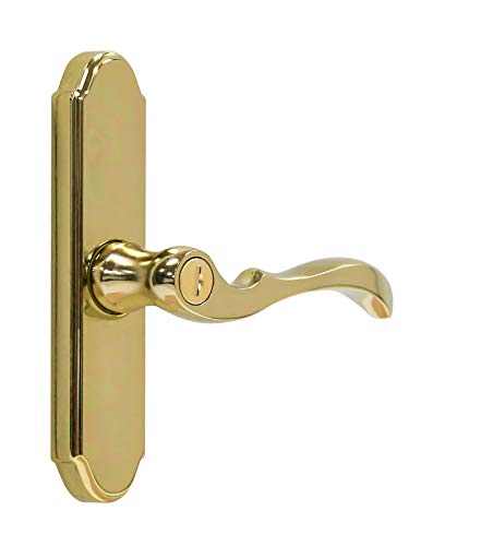 Larson Certified Storm Door M2 Mortise Brass Handle Set, Storm Door Handle Replacement with Keyed Deadbolt - Image 2
