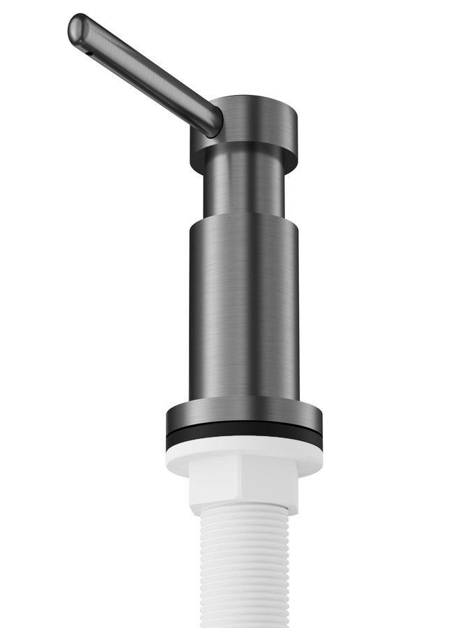 Karran SD55 Kitchen Soap Dispenser - Premium Lead-Free Brass, Dual Refill Options, 47" Undermount Tube for Large Bottles, Self-Priming Pump, Commercial-Grade Durability (Spot Free Gunmetal Grey) - Image 4