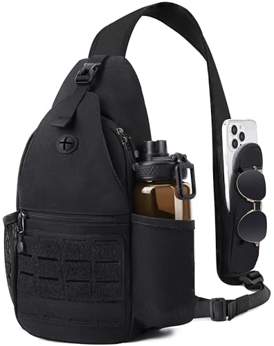 DEYACE Mens Sling Bag, Water-Resistant Large Shoulder Bag Small Single Strap Backpack Cross body Bag for Men - Image 1