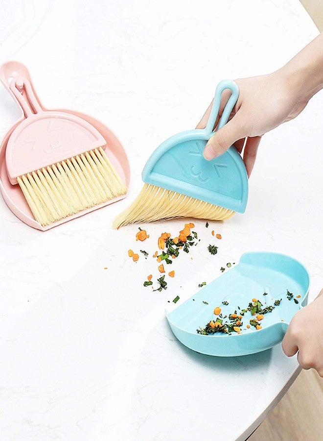 Setaria Viridis Small Dustpan and Brush kit, Multifunctional Cleaning Tool (with Manual Broom Brush), Plastic dust Collector (Green) - Image 3