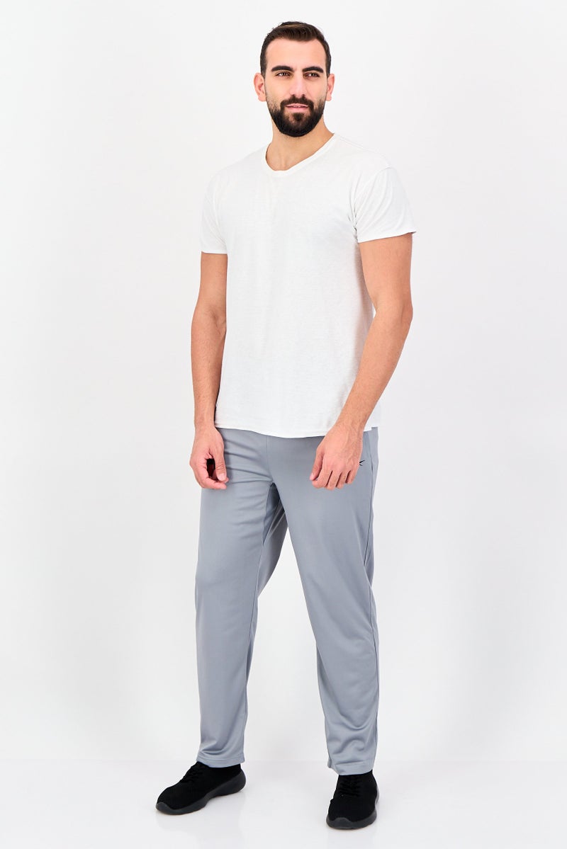 Reebok سروال رياضي للرجال، مناسب للتدريب، رمادي - Image 2