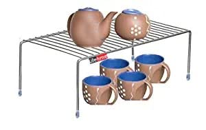 Life Time LIFE TIME Stainless Steel Multi Purpose Simple Stand Shelf Rack For Kitchen Size 12X 9 X 5 Inches Special Nano Coating  - Image 4