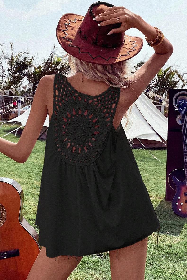New Simple Back Lace Lace Hollow Vest - Image 5