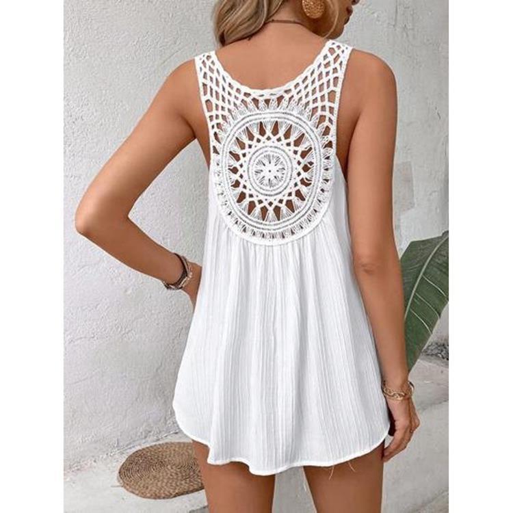 New Simple Back Lace Lace Hollow Vest - Image 4
