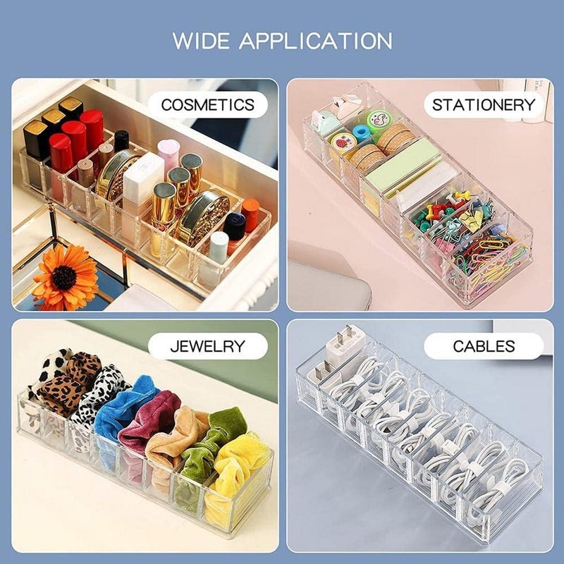 GadgetBite Data Cable Organizer Box for Wire Management,Transparent Box with 8 Compartment and 10 Cable Ties, Storage Organiser for Office & Home,Cable Management Solution - Image 4