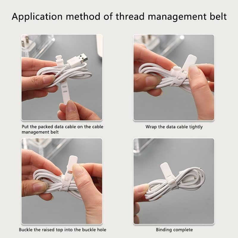 GadgetBite Data Cable Organizer Box for Wire Management,Transparent Box with 8 Compartment and 10 Cable Ties, Storage Organiser for Office & Home,Cable Management Solution - Image 3