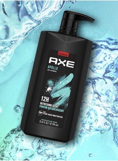 Axe Axe Dual Action Body Wash for Long Lasting Freshness Apollo Sage & Cedarwood Men's Mositurizing Shower Gel with 100% Plant-based Prebiotics, No Parabens, Dermatologist tested 946 mL  - Image 4