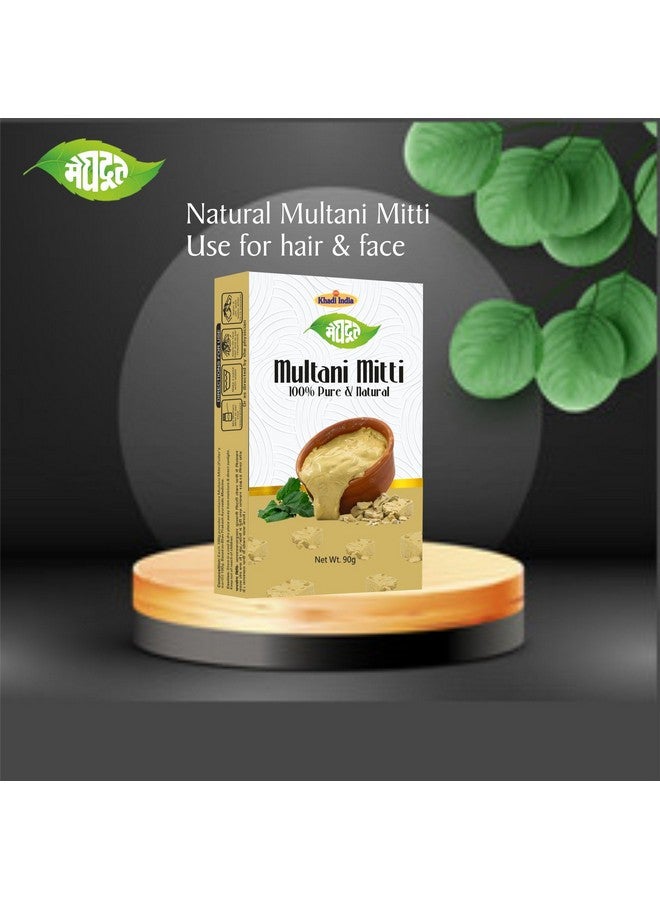 Meghdoot Natural Multani Mitti Powder for Face Pack Fuller's Earth, Bentonite Clay 90 Grams (Pack of 4) - Image 5