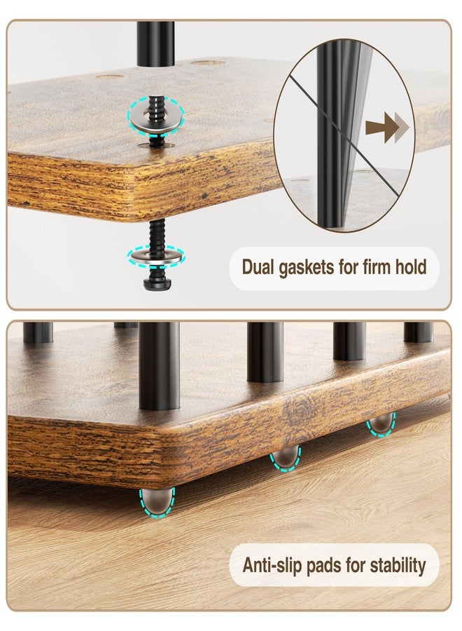 pickpiff Boot Rack 8-Pair Shoe Organizer Tall 16.4'' Free Standing Shoes Holder Metal With Wood Base - Image 5