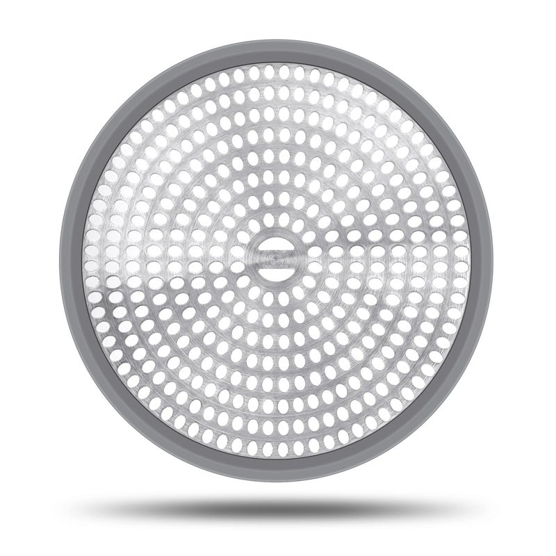 LEKEYE Shower Hair Catcher Drain Protector Strainer-Steel & Silicone 2 Pack - Image 2