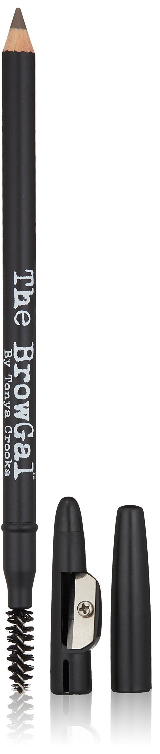 The BrowGal 3 in 1 Skinny Eyebrow Pencil 02 with Sharpener Cap Spoolie Brush Draws Tiny Brow Hairs Fills in Sparse Areas Gaps Sharp Enable Longwear Long Lasting 74 In Espresso