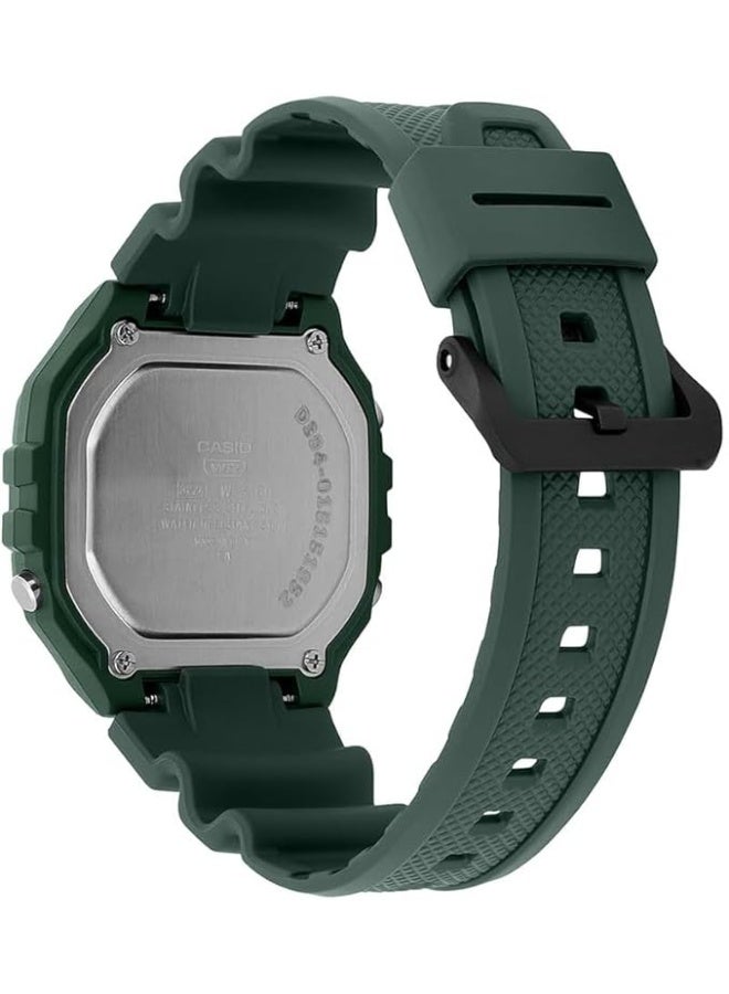 Casio Men's Watch Digital Display and Resin Strap W-218H-3BVDF Green - Image 2