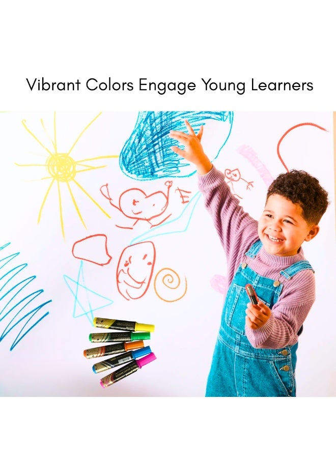 Pack of 8 PCS White Board Marker 8 Pieces Chisel Tip White Board Markers in Assorted Colors Bullet Tip Markers Dry Erase Marker Writes Clear Wipes Out Instant Pump Action System Push Button Type Multicolor Markers in Vivid Colors for Kids Adults Students Home Classroom School - Image 2