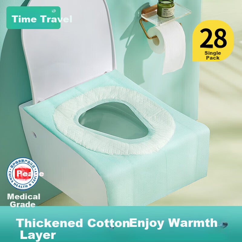 Youshiguang Disposable Toilet Seat Covers, Essential for Travel And Business Trips, Hotel Supplies, Waterproof, Individually Wrapped, Thickened, 28 Pieces