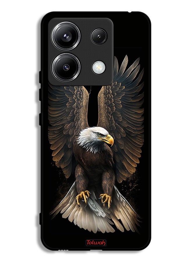 Tolwak غطاء حماية لجهاز Xiaomi Redmi Note 13 Pro 5G بتصميم نسر بأجنحة ممدودة - Image 1
