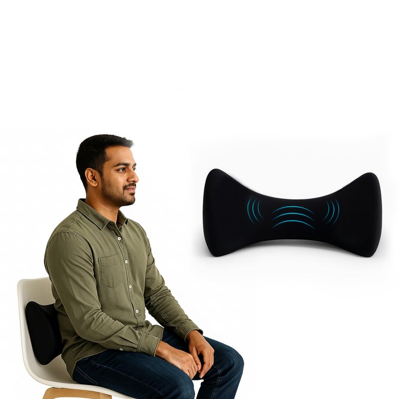 MASHUR FAB Memory Foam Lumbar Support for Sleeping Waist Cushion Lumbar Pillow for Lower Back Pain Relief Ergonomic Back Support Pillow for Bed 18.5x11.4x5.5 Inch - Image 5