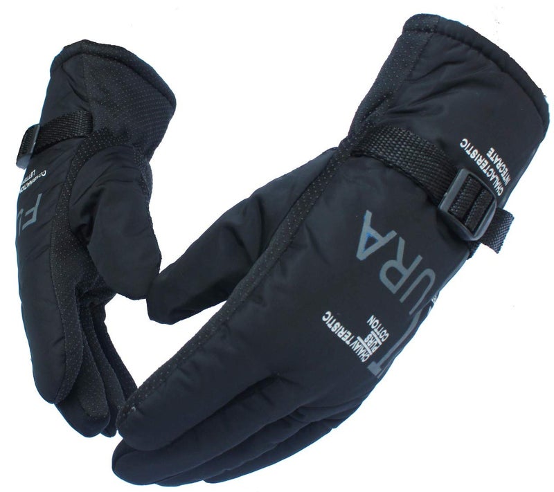 Alexvyan -20℉ Snow and Windproof Thermal Soft Warm Winter Gloves (Fleece Inside) for Riding, Protective Warm Hand Riding Cycling, Byke, Bike, Scooty,Motorcycle for Men, Boy,Male (Sports Black) - Image 1