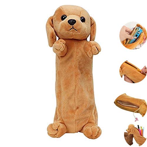 24x7 eMall Fabric Kids Favorite 3D Dog, Emoji Soft Toys Pencil Pouch Pencil Box For Children (Multicolour) - Image 1