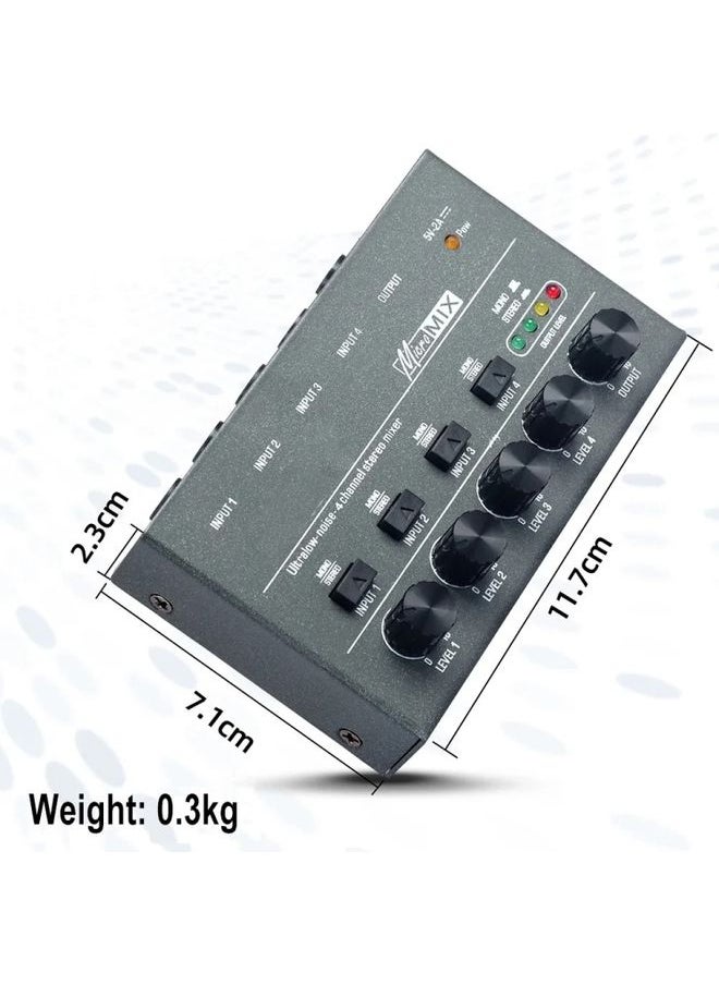 4 Way mixer With Single Channel Stereo Switching Mini Signal Hybrid Small Audio - pzsku/Z068E5CE41032EC143FB4Z/45/_/1731458503/e680b32f-b047-4fcc-a3e1-8f7850967edd