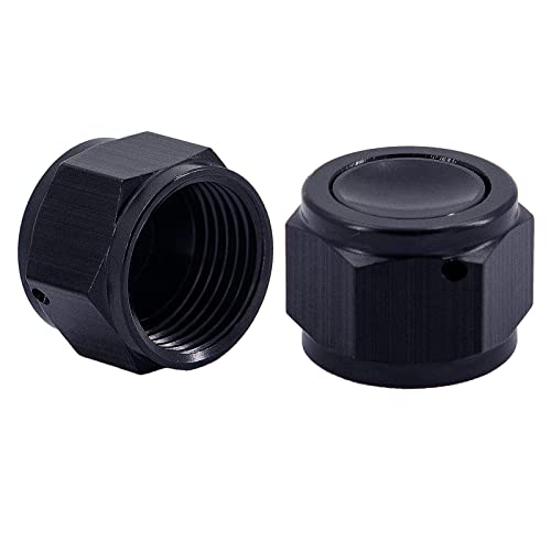 CNRAQR AN10 Flare Cap Tube Fitting Hex Head Port Fitting Adapter Aluminum 2PCS - Image 1