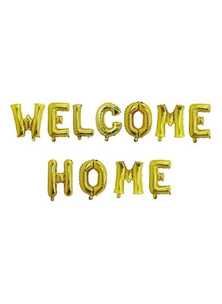 Party Time Party Time 16" 11pcs Gold WELCOME HOME Foil Balloons For Welcome Back to Home Event Party Supplies, Homecoming Party Decorations 