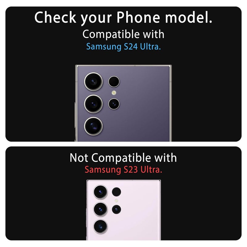 FIRST MART Camera Lens Protector for Samsung Galaxy S24 Ultra (6.8 Inches) Tough HD Individual Aluminum Alloy Lens Rings Cover, Scratch Resistant, Thin Lens Protection| Silver, 1 Pack - Image 2