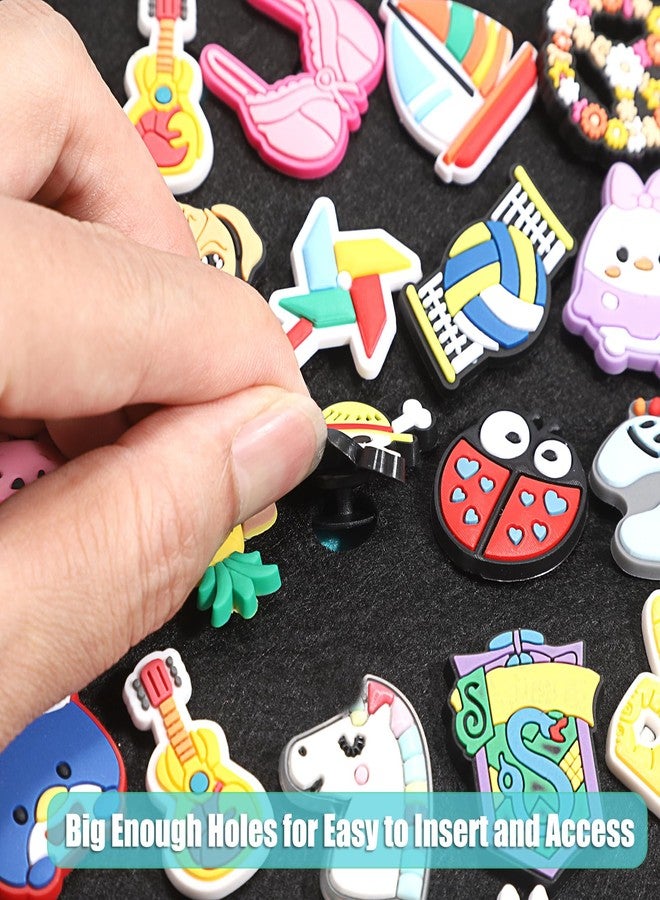 JUXYES Shoe Charms Organizer Wall Hanging Collection Holder with 216 Holes, Portable Decorative Croc Charms Display Hanging Decoration Storage Organizer - Image 5