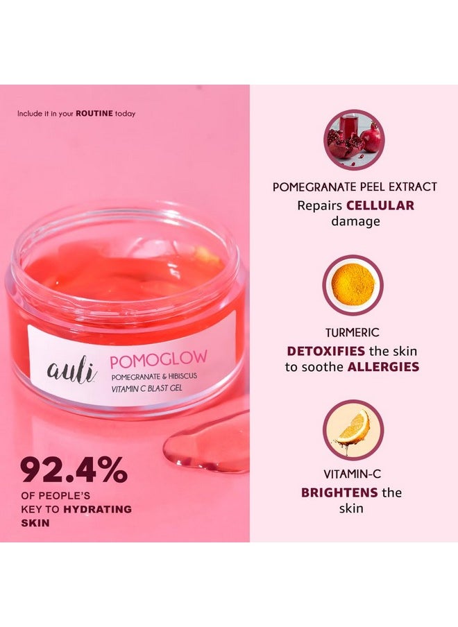 AULI LIFESTYLE Auli Combo Of Magic Potion Aloe Vera And Turmeric Gel & Pomoglow Pomegranate And Vitamin C Blast Gel, For All Skin Types, Pack Of 2, 60Gm + 50Gm  - Image 5
