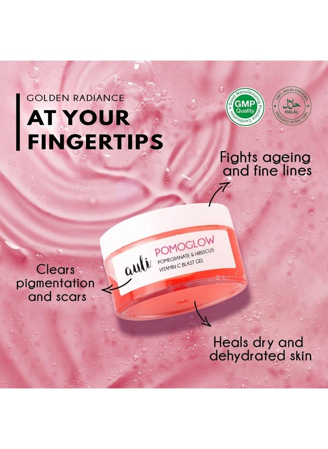 AULI LIFESTYLE Auli Combo Of Magic Potion Aloe Vera And Turmeric Gel & Pomoglow Pomegranate And Vitamin C Blast Gel, For All Skin Types, Pack Of 2, 60Gm + 50Gm  - Image 3