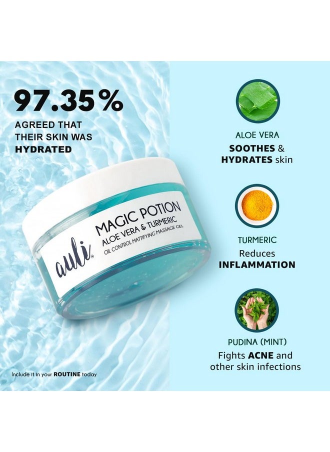 AULI LIFESTYLE Auli Combo Of Magic Potion Aloe Vera And Turmeric Gel & Pomoglow Pomegranate And Vitamin C Blast Gel, For All Skin Types, Pack Of 2, 60Gm + 50Gm  - Image 4