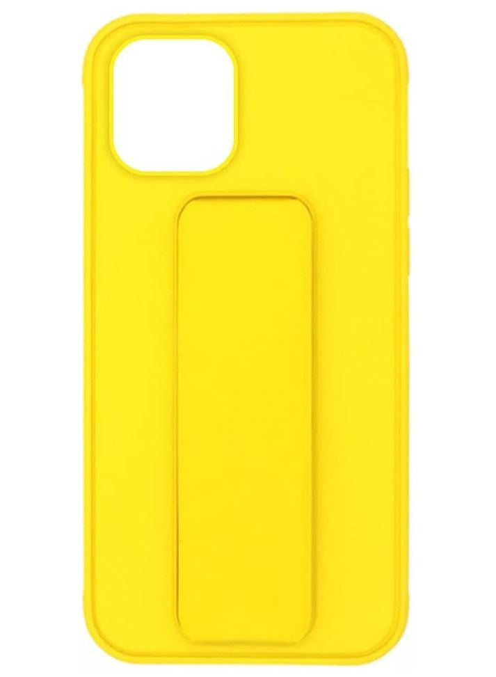 VITION Case Cover For iPhone 12 Pro Max, Finger Grip  Phone holder Case Car Magnetic Multi-function 3 in 1 Shockproof Back Cover Protective Case (iPhone 12 Pro Max Yellow) - Image 2