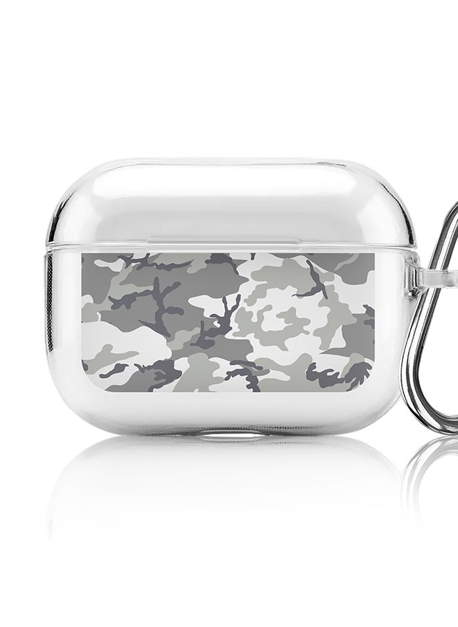 Stylizedd - Classic Clear printed Case for Apple AirPods Pro 2nd Generation Thin Transparent Cover [Designed for Apple AirPods Pro 2nd Generation] - Artic Camo - Image 1