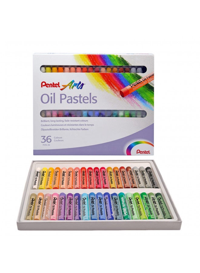 Pentel PENPHN36 - Oil Pastel Set with Carrying Case - Image 1